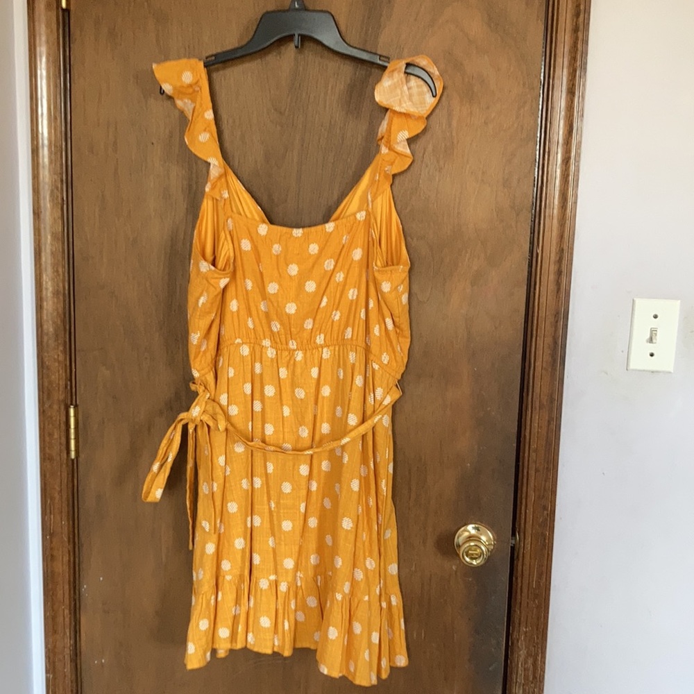 LC Lauren Conrad dress print faux wrap ruffle detail boho western XXL - Picture 6 of 17